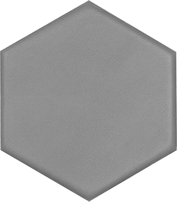Peça de revestimento hexagonal Gray em couro da Colormix