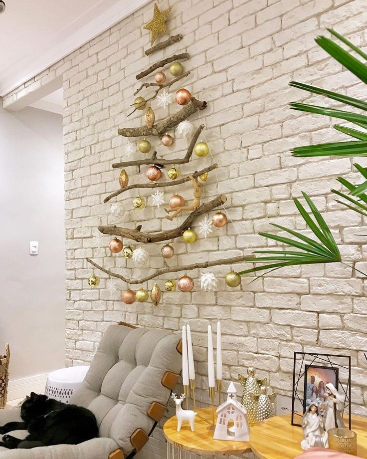 Árvore de Natal de parede: 10 ideias do Pinterest para se inspirar! -  Revestindo a Casa