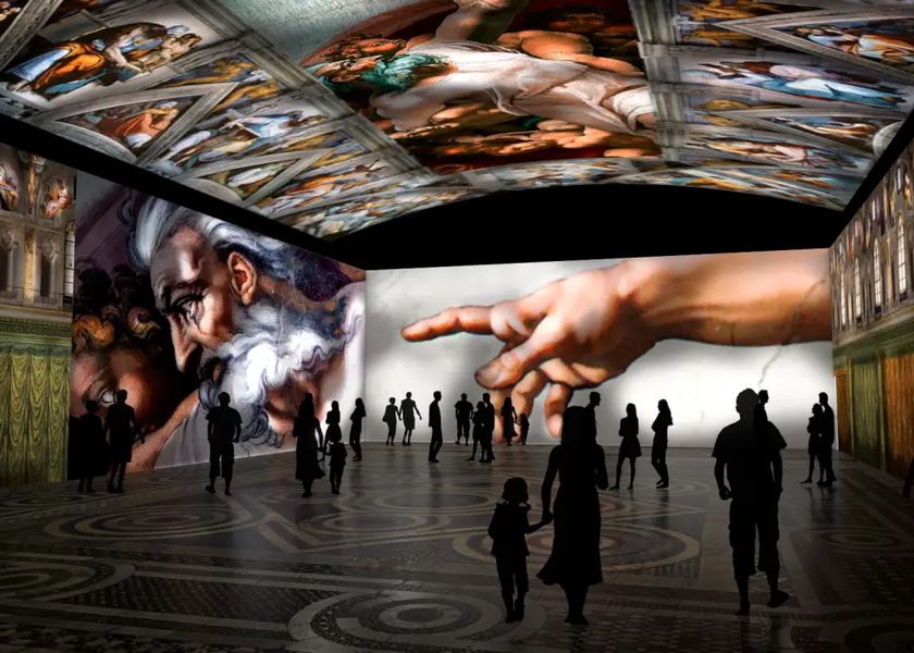 Exposição imersiva de Michelangelo em São Paulo reproduz a Capela Sistina